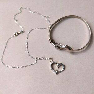 Sterling Silver Necklace & Bracelet Set